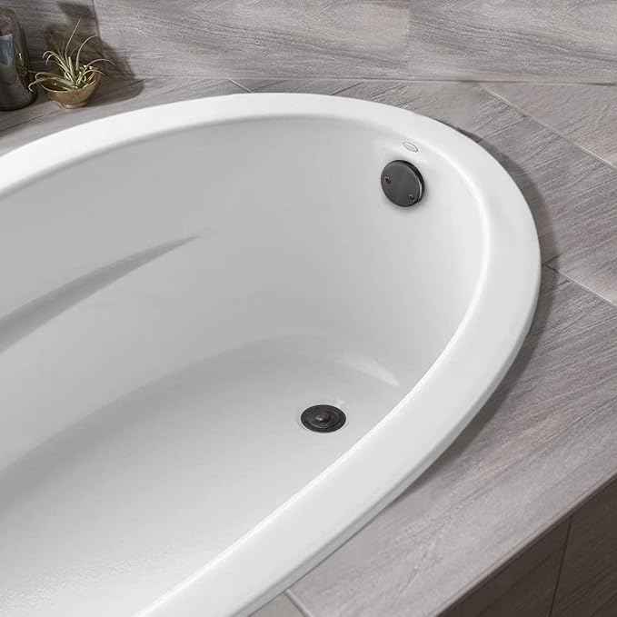 Artiwell Lift & Turn Tub Trim Set with Two-Hole Overflow Faceplate, All Brass Bathtub Conversion Kit Assembly with 2-Hole Overflow Face Plate and Universal Fine/Coarse Thread (Oil Rubbed Bronze)