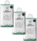 DAILY CONCEPTS Daily Body Scrubber, Soy-Based and Organic Cotton. The Bath Sponge Deeply Cleanses The Skin and Creates A Rich Foamy Lather. The Outer Texture Provides A Gentle Exfoliation - Pack of 3