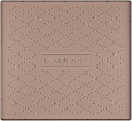 URMONA 22" x 19" Waterproof Silicone Mat in Multiple Sizes & Colors, Under Sink Mat for Kitchen & Bathroom, Pet Food Pad for Dogs & Cats, Kitchen Cabinet Liner, Multi-Purpose for Storage(Khaki)