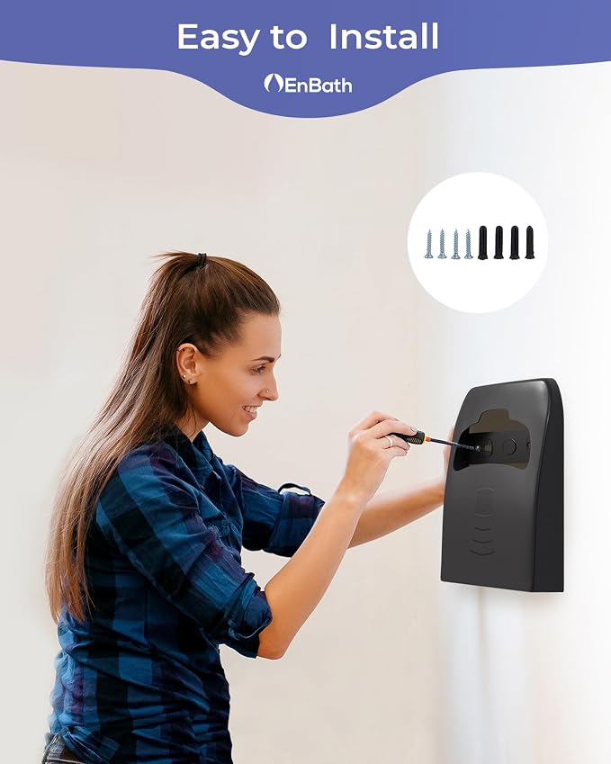 Commercial Toilet Seat Cover Dispenser Wall Mount, Black Half-Fold Toilet Seat Cover Holder for Bathroom/Restroom