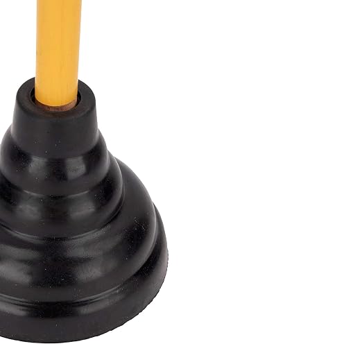 LDR 512 3410 Power Deluxe High Force Cup Ribbed Toilet Plunger, 1 Count (Pack of 1), Black