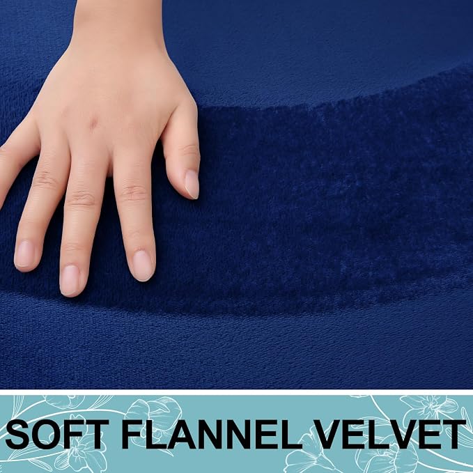 Smiry Memory Foam Bath Mat 36x24, Extra Soft and Absorbent Bathroom Rugs | Navy Blue, Quick Dry Machine Washable Non-Slip Bath Mat for Bathroom Floor, Shower and Tub