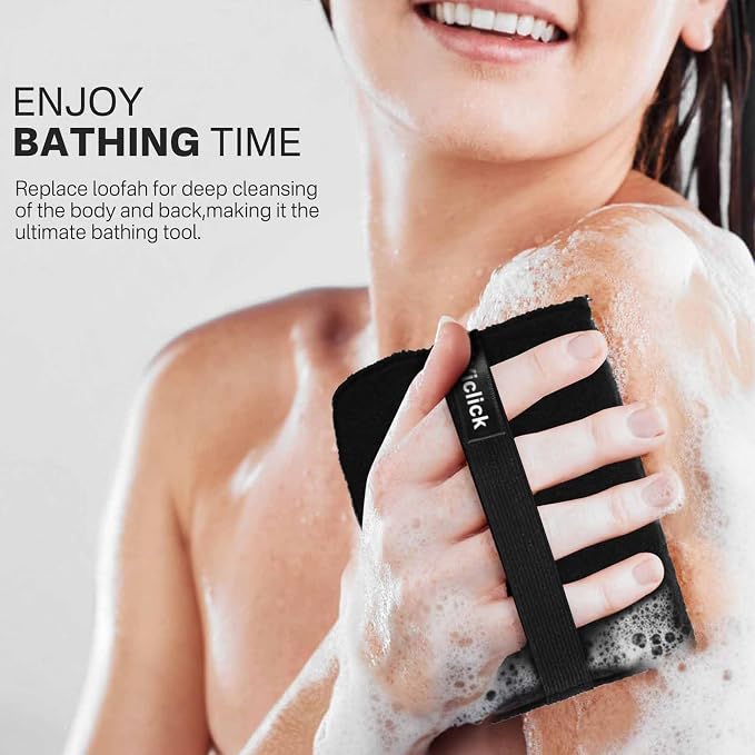 Exfoliating Body Scrubber (2 Pack), Body Scrubber Exfoliator, Exfoliating Sponge for Shower Bath, Shower Loofah Luffa Lufa with Handle for Men Women, Dead Skin Exfoliator for Body Scrub