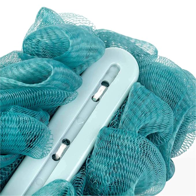 Back Scrubber for Shower,Loofah Long Handle Bath Body Brush,Soft Nylon Mesh Sponge for Shower,Loofah On a Stick for Men Women,Exfoliating Scrub Cleaning Luffa for Elderly(2-Pack,Blue)