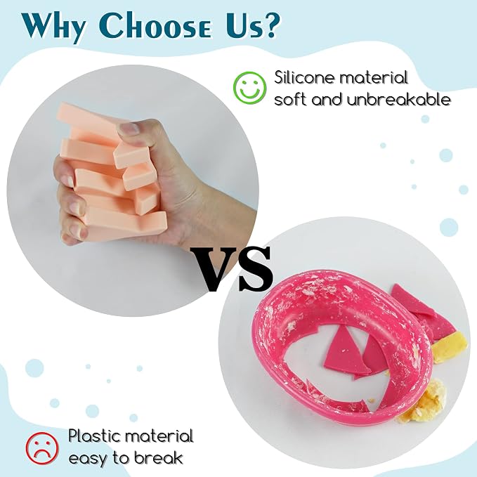 Silicone Soap Dish Self Draining with Suction Cups (Black-White) | Waterfall drainage design drains fast to keep soap dry silicone soap saver with reusable suction cups for bathroom & kitchen