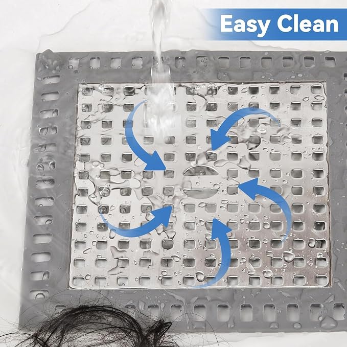 Shower Drain Hair Catcher,4.72",Hair Catcher for Bathroom Drain,Sink,Tub | Shower Drain Cover Protector,Easy Installation Clean,Prevents Clogged For Bath/Laundry room/Kitchen/Floor Drain,Sink,Bathtub