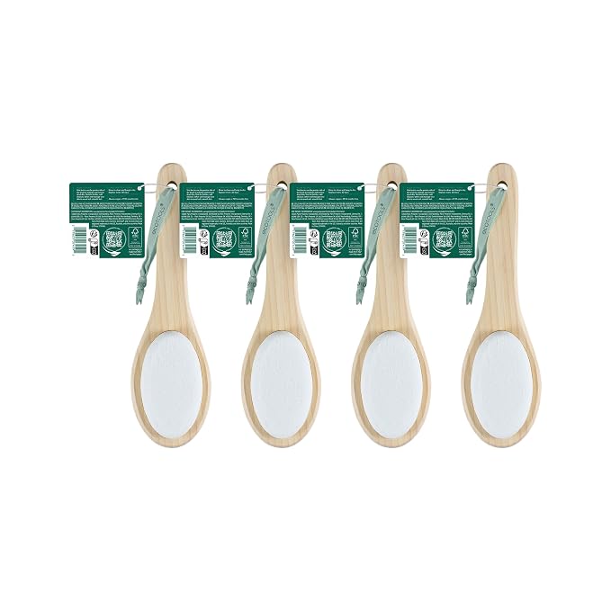 EcoTools Foot Brush + Pumice, Foot Scrubber Brush for Cleansing & Dead Skin Removal, Reveal Smooth, Soft Feet, Foot Brush for Shower & Bath, Eco-Friendly, Cruelty-Free Bristles, 4 Count