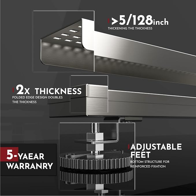 WEBANG 36 Inch Linear Shower Drain Rectangular Floor Drain with Accessories Square Hole Pattern Cover Grate Removable SUS304 Stainless Steel CUPC Certified Brushed Nickel