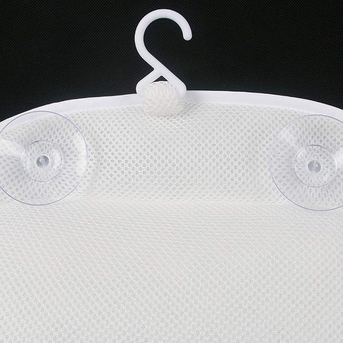 Bath Pillow with Large Non-slip Suction Cups, Ergonomic Bathtub Cushion for Neck, Back & Shoulder Support Bath Accessories for Jacuzzi, Hot Tub