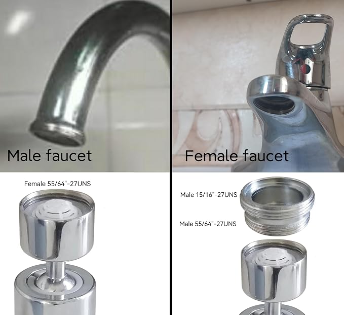 Wide Angle Faucet Aerator,kitchen faucet nozzle aerator,faucet extender, 360 degree swivel dual flow sprayer for sink tap head, rotatable water splash filter (80° Angle)