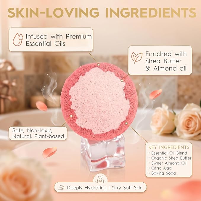 15 Pack Bath Bombs Gift Set for Women - 15 Unique Scents & Colors, Organic Handmade Bubble Bath Balls with Essential Oils & Shea Butter, Relaxing Spa Fizzies, Birthday Gifts for Mom Wife