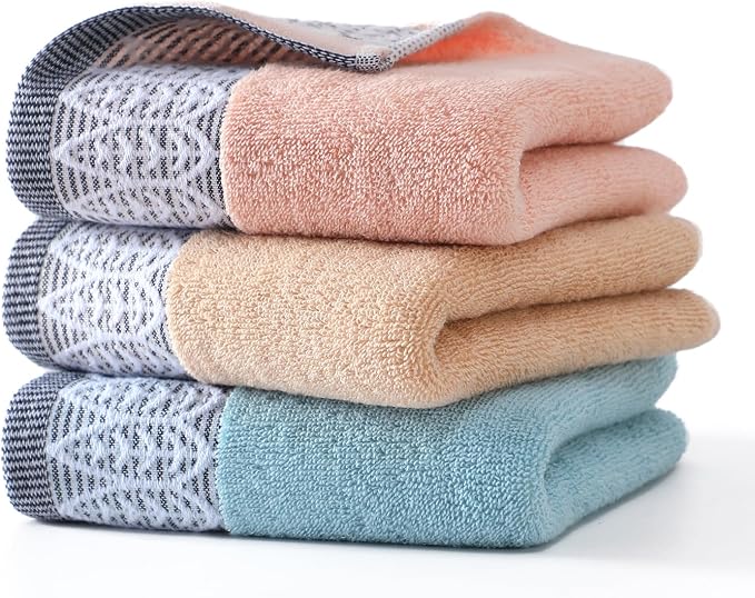 2 Pack Decorative Hand Towels, Leaf Design Cotton | Highly Absorbent Towels Set for Bathroom, Face Spa, Kitchen, 13 x 30 Inches