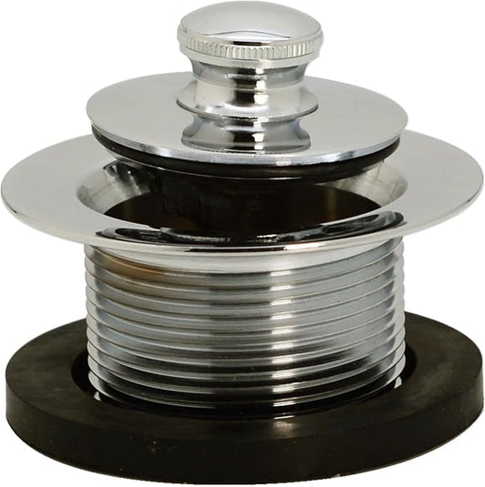 Westbrass D3324-05 1-1/2" NPSM Pull & Drain Bathtub Plug, Coarse Thread, Polished Nickel