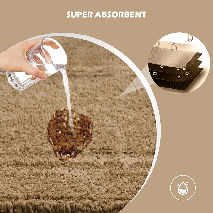 Bathroom Rugs Sets 3 Piece with Toilet Seat Cover 17.5"x 15" | Machine Washable Bath Rug Set with Tpr Non Slip Rubber Backing Solid Bath Mat Set for Luxury Bathroom Decoration