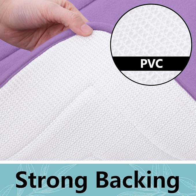 Arotive Memory Foam Bathroom Rug Mat 47x20, Ultra Soft and Absorbent Bath Mat, Machine Wash Dry, Comfortable Bath Rug Carpet for Bathroom Floor, Tub and Shower, Lavender
