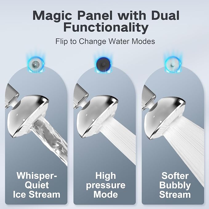 Kitchen Faucet Sprayer Attachment, Anti-Splash 3-Mode Swivel Faucet Extender with Wide Spray Area, 360° Rotating Faucet Aerator, Faucet Head Replacement for Kitchen & Bathroom, 55/64'' Female Thread