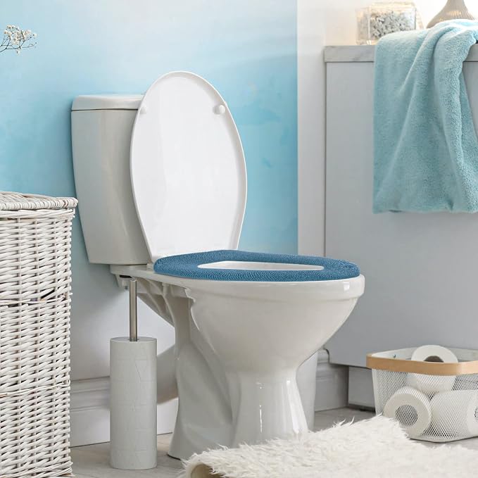 Legigo 5 Pack Toilet Seat Cover, Soft Toilet Seat Warmer Pads for Bathroom | Warmth, Comfort & Easy to Install, Toilet Seat Cushion Covers, Washable and Stretchable