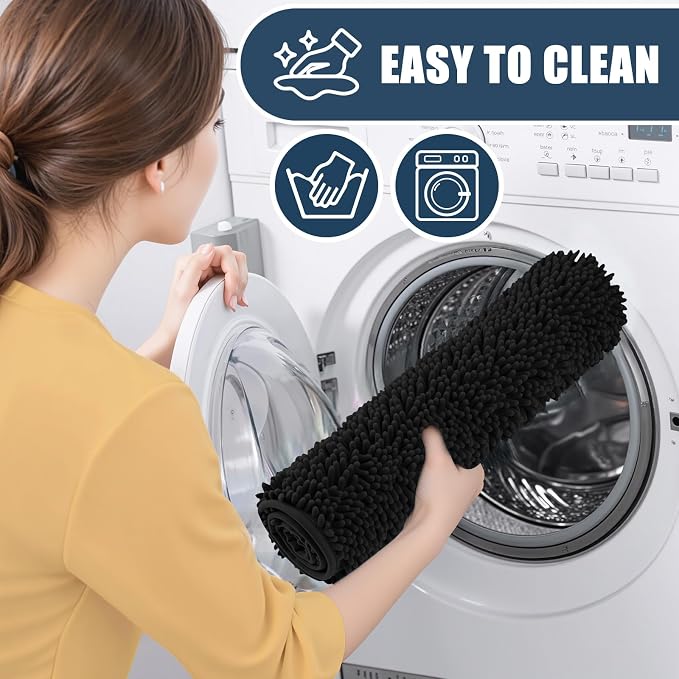Bathroom Rugs Sets 3 Piece with Toilet Seat Cover 19.5"x 18.5" | Machine Washable Bath Rug Set with Tpr Non Slip Rubber Backing Solid Bath Mat Set for Luxury Bathroom Decoration
