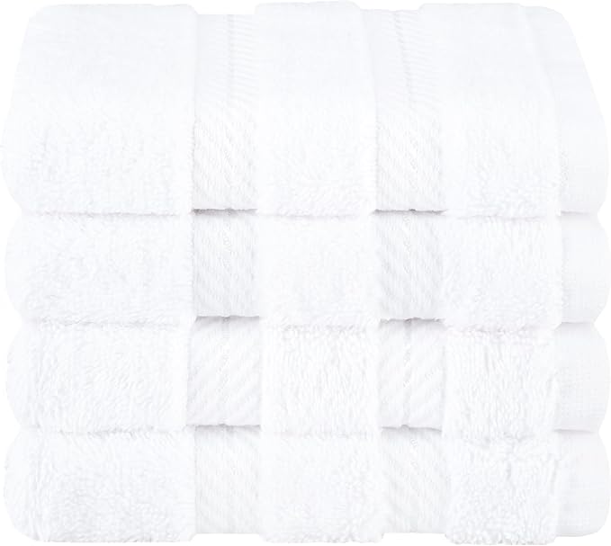 American Soft Linen 100% Cotton Luxury Turkish Towels, 4 PC Washcloth Set | Soft Absorbent Quick Dry OEKO Tex Standard 100 Certificated Durable Machine Washable Premium Hotel Quality