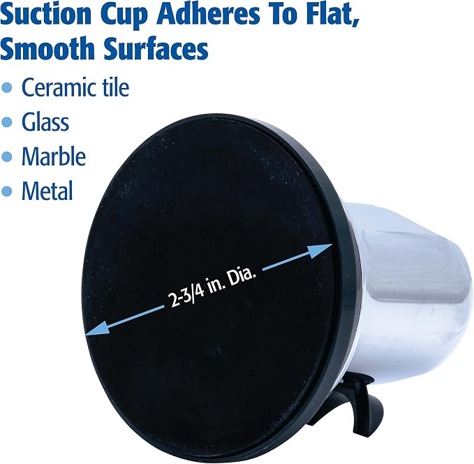 Plumb Pak PP828-68 Suction Cup Shower Head Wall Mount Holder, Chrome