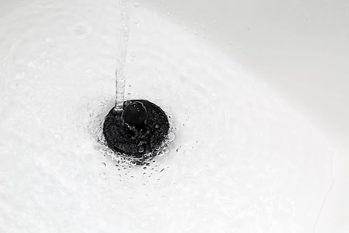 TubShroom Tub Drain Hair Catcher Combo Pack with Silicone Stopper, Black Chrome – Protector and for Bathroom Drains, fits any standard bathtub drain measuring 1.4” to 1.8” wide