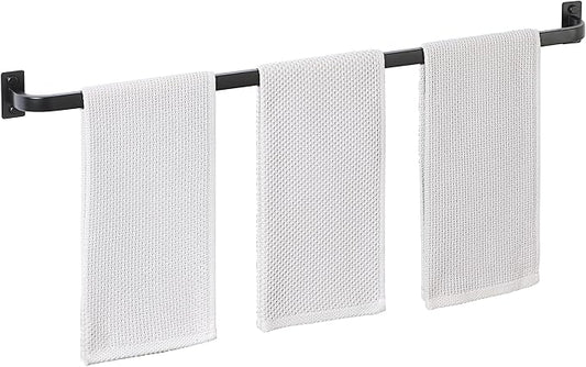 Mooche Bathroom Towel Bar, 32 inch Towel Racks for Bathroom Wall Mounted, SUS304 Stainless Steel Heavy Duty Towel Holder Bathroom Accessories Modern Home Decor, Matte Black Finished