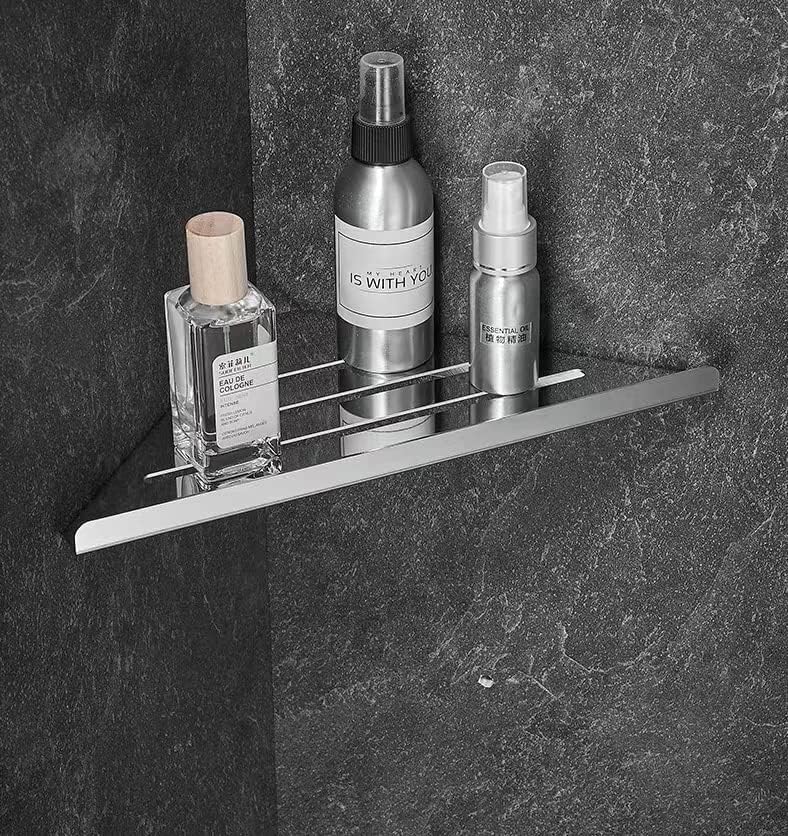 Lavatory Bathroom Corner 304 Stainless Steel Shelf Drill Free with Adhesive