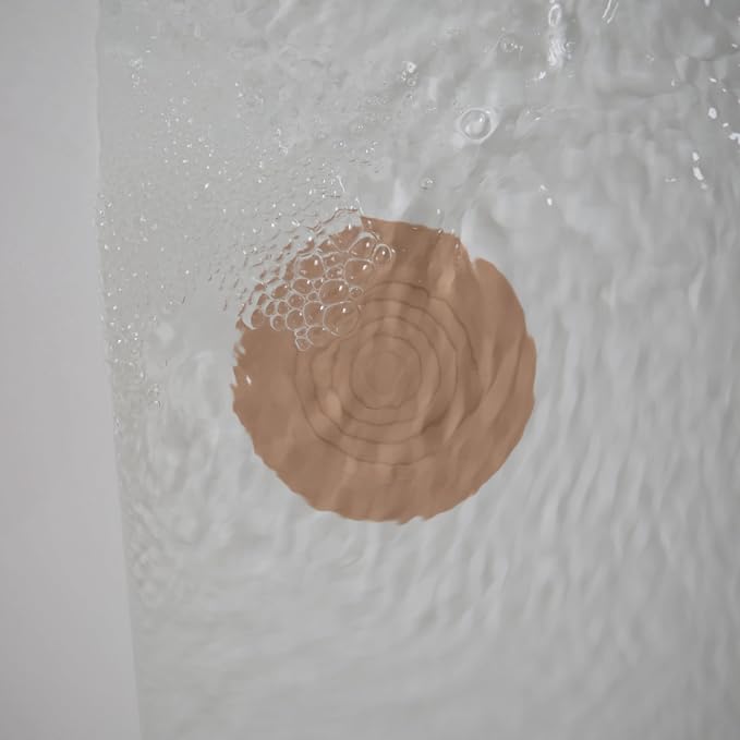 mushie Silicone Drain Stopper 2-Pack | 5.5 inch Diameter Bathtub Flat Suction Cover (Dried Thyme/Shifting Sand)