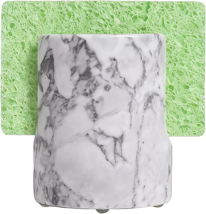 Marble Sponge Holder, Cloudy Gray | Kitchen Sink, Rustic Farmhouse Decor, Dish Sponge Caddy