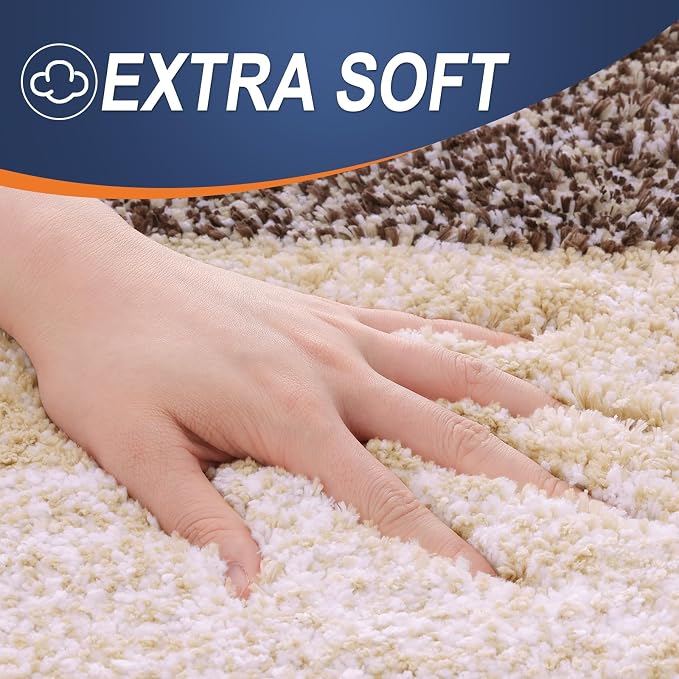 OLANLY Bathroom Runner Rug 40x20, Extra Soft Absorbent Microfiber Bath Rugs | Brown, Non-Slip Quick-Drying Rubber Backing, Machine Washable Long Bath Mat for Floor, Tub and Shower, Home Decor Accessories