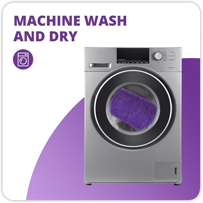 Bosap Toilet Rugs U Shaped Bathroom Rug,Machine Washable Non Slip Quick Dry Super Absorbent Ultra Thin Toilet Mats for Bathroom Toilet.Purple,1'8"x2'(20x24inch)