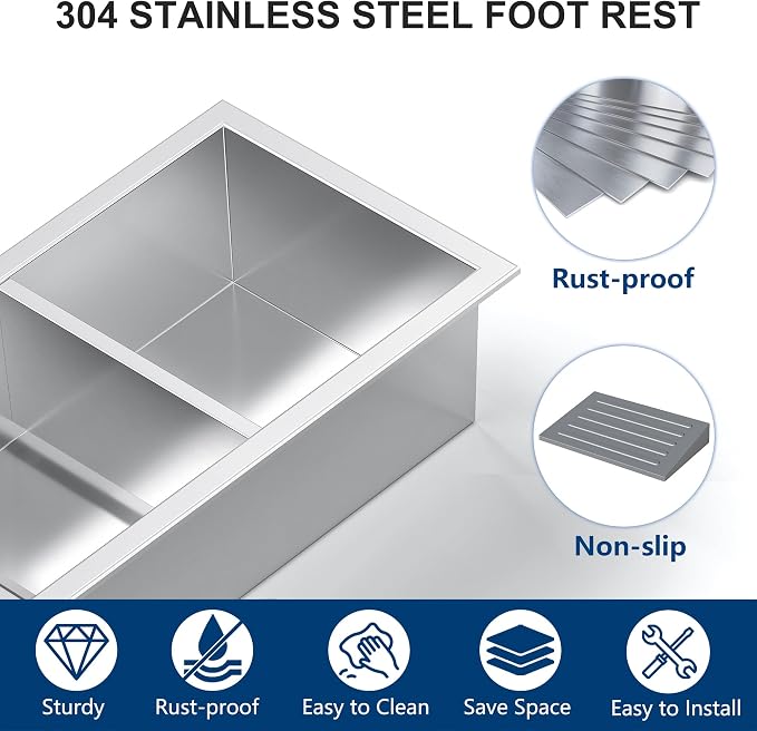 Neodrain Shower Foot Rest for Shaving Legs, 304 Stainless Steel Shower Niche, Recessed Shower Step for Shaving Legs,Niche for Shower Wall, Bathroom Foot Rest (Brushed, 12.3"x 6")