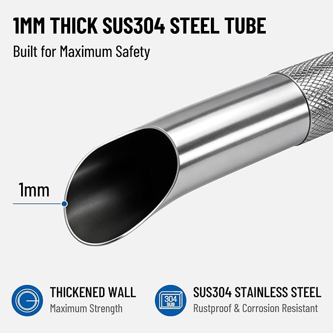 Safety Grab Bars for Shower,Anti-Slip Gray Silicone Grip(12 Inch 2 Pack) | SUS 304 Stainless Steel,Wall Mounted Shower Handles,ADA Compilant,Suitable for Seniors,Handicap,Pregnant & Kids