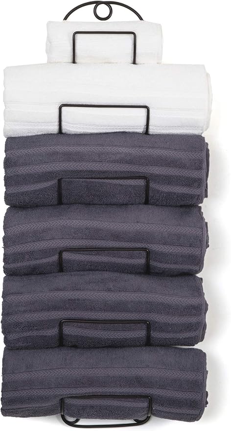 Towel Racks for Bathroom Wall Mounted Metal Wine Rack Towel Shelf Towel Holder for Bath Bronze