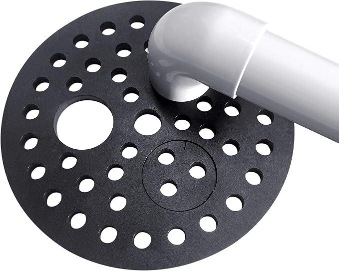 6.5" Cast Iron Drain Cover with Removable Drain Ports, Garage Drain Cover, Floor Drain, Floor Strainer