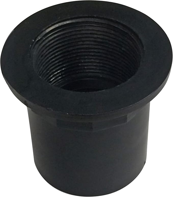Westbrass 442A-48 1-1/2" NPMS Thread x 2-1/2" Straight Tub Drain Adapter with Slip Inlet, Sch 40 ABS Black (48-Pack)
