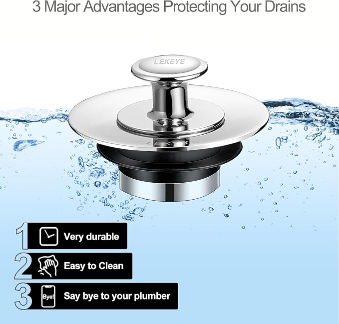 LEKEYE Shower Drain Hair Catcher | Bathtub Stopper/Shower Drain Cover/Drain Protector for Bathtub and Bathroom
