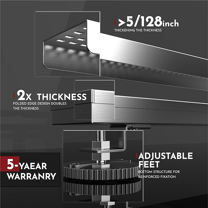 WEBANG 12 Inch Linear Shower Drain Rectangular Floor Drain with Accessories Square Hole Pattern Cover Grate Removable SUS304 Stainless Steel CUPC Certified Brushed