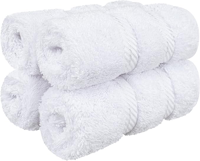 American Soft Linen 100% Cotton Luxury Turkish Towels, 4 PC Washcloth Set | Soft Absorbent Quick Dry OEKO Tex Standard 100 Certificated Durable Machine Washable Premium Hotel Quality
