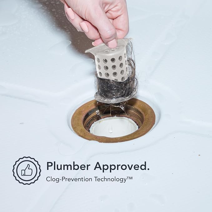 ShowerShroom the Revolutionary 2" Stand-Up Shower Stall Drain Protector Hair Catcher/Strainer, Gray , 1 Count ( Pack of 1)