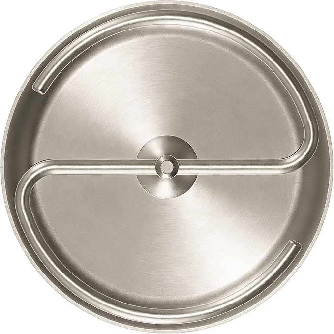 Hand Towel Holder Countertop with Storage Tray Weighted (Brushed Nickel) | heavier base | electroplated for a lasting shine | bathroom organizer | storage tray for watch, necklaces, glasses, earring