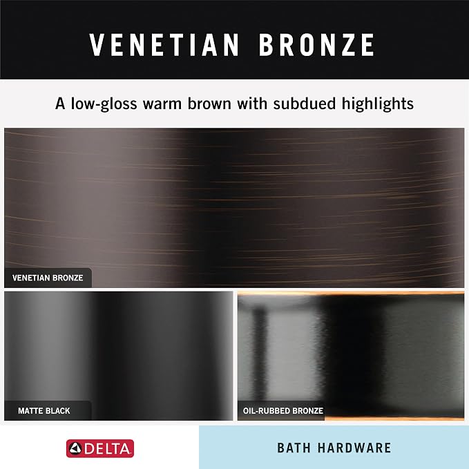 Delta Woodhurst (1-Pack) Hand Towel Holder Venetian Bronze Towel Racks for Bathroom Wall Round Towel Ring Holder for Bath Towel Hanger for Kitchen, Bathroom Accessories 73246-RB