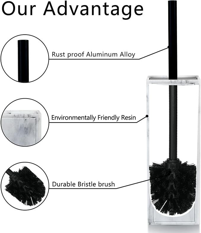 Toilet Brush and Holder Set for Bathroom, Stylish and Durable Cleaning Tool with Modern Design, Compact for Efficient Cleaning