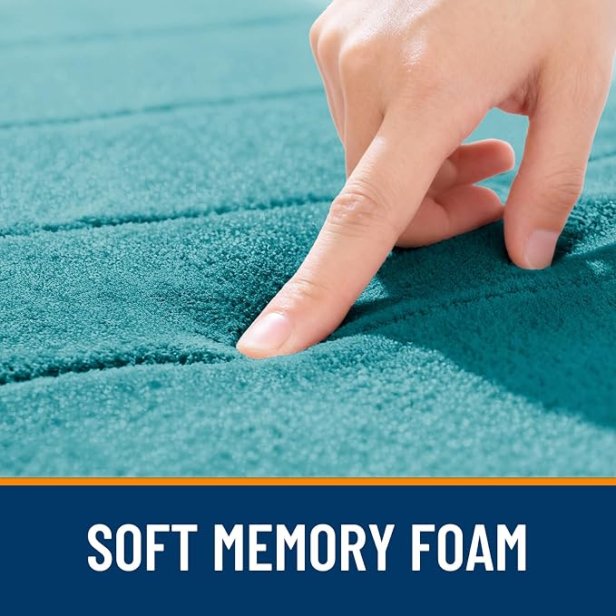 OLANLY Memory Foam Large Bath Mat 59x34, Super Soft Absorbent Bathroom Rugs | Deep Lake, Quick Dry Bath Rug, Machine Washable Shower Floor Mats, Bathmat Carpet for Bathroom Floor, Tub and Shower