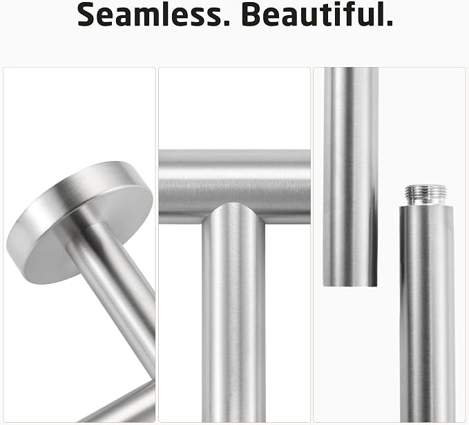 KES 23.2-Inch Towel Bar for Bathroom, Bath Towel Rack Towel Holder Wall Mount SUS304 Stainless Steel Brushed Finish, Total Length 25.5 Inch, A2000S65B-2