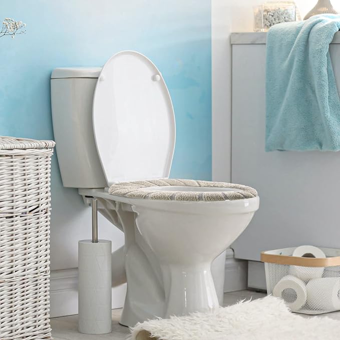 Legigo 5 Pack Toilet Seat Cover, Soft Toilet Seat Warmer Pads for Bathroom | Warmth, Comfort & Easy to Install, Toilet Seat Cushion Covers, Washable and Stretchable