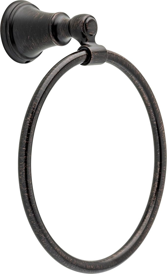 Delta Woodhurst (1-Pack) Hand Towel Holder Venetian Bronze Towel Racks for Bathroom Wall Round Towel Ring Holder for Bath Towel Hanger for Kitchen, Bathroom Accessories 73246-RB