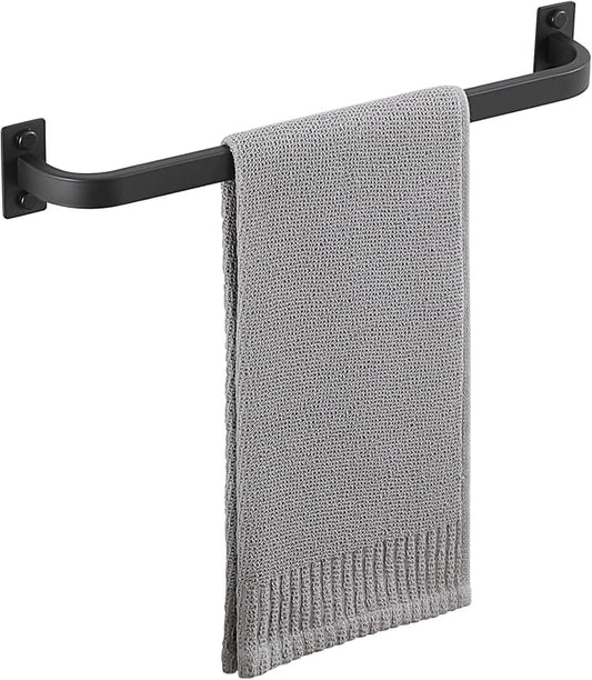Mooche Bathroom Towel Bar, 16 inch Towel Racks for Bathroom Wall Mounted, SUS304 Stainless Steel Heavy Duty Towel Holder Bathroom Accessories Modern Home Decor, Matte Black Finished