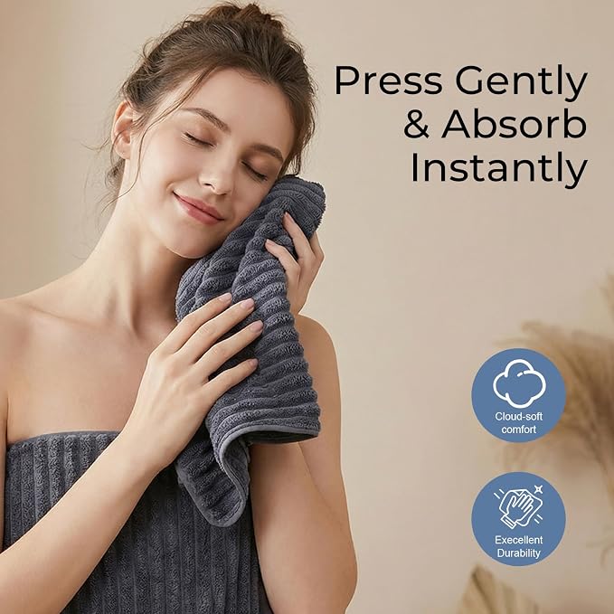 ZVH Hand Towels for Bathroom 6pcs,Quick Dry Microfiber,Super Soft | 14X29.5inch,Hand Towels With Hanging Loops for Spa,Kitchen,Hotel (Brick red+Dark grey+Brown, Set of 6)
