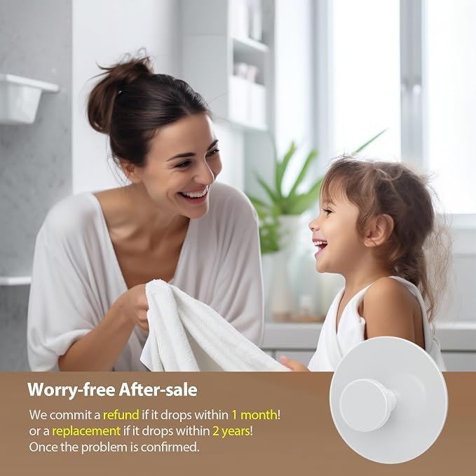 bussdis White Adhesive Wall Hook for Coat and Towel: Extra Sticky 12 LB (Max), Stainless Coat Rack Door Holder Hanger, Heavy Duty